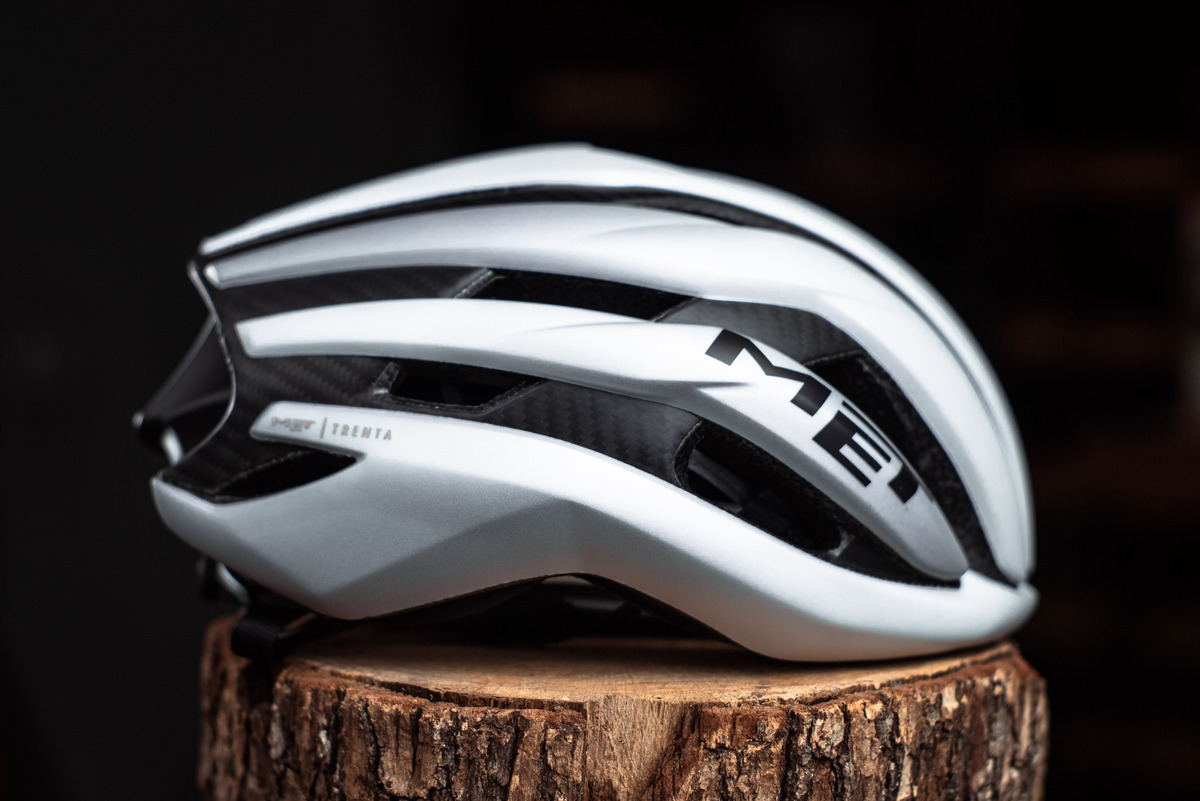 Велошлем Met Trenta 3K Carbon Metallic White/Silver