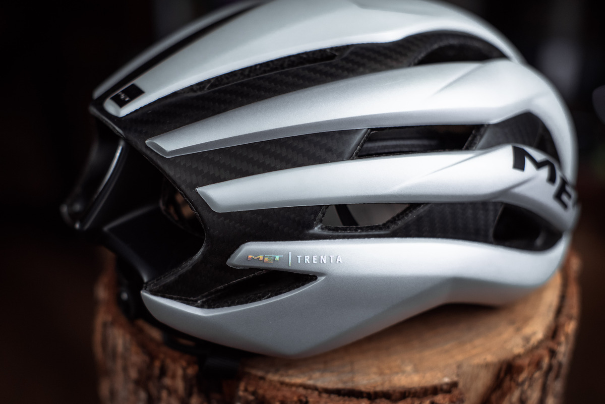 Велошлем Met Trenta 3K Carbon Metallic White/Silver