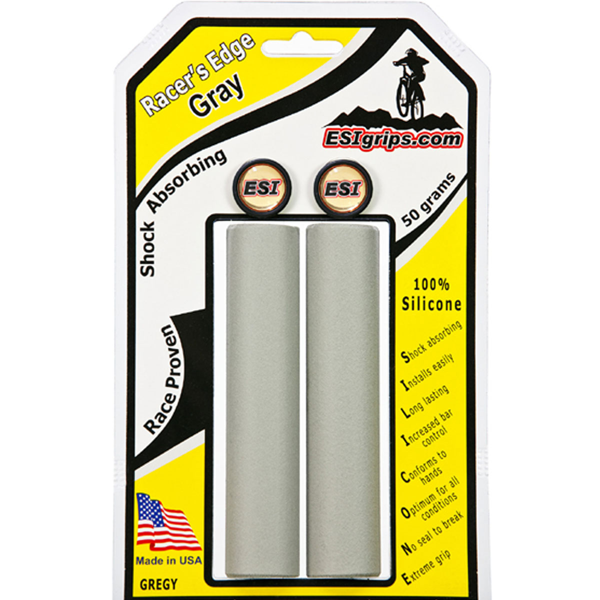 Грипсы ESI Racer's Edge Gray