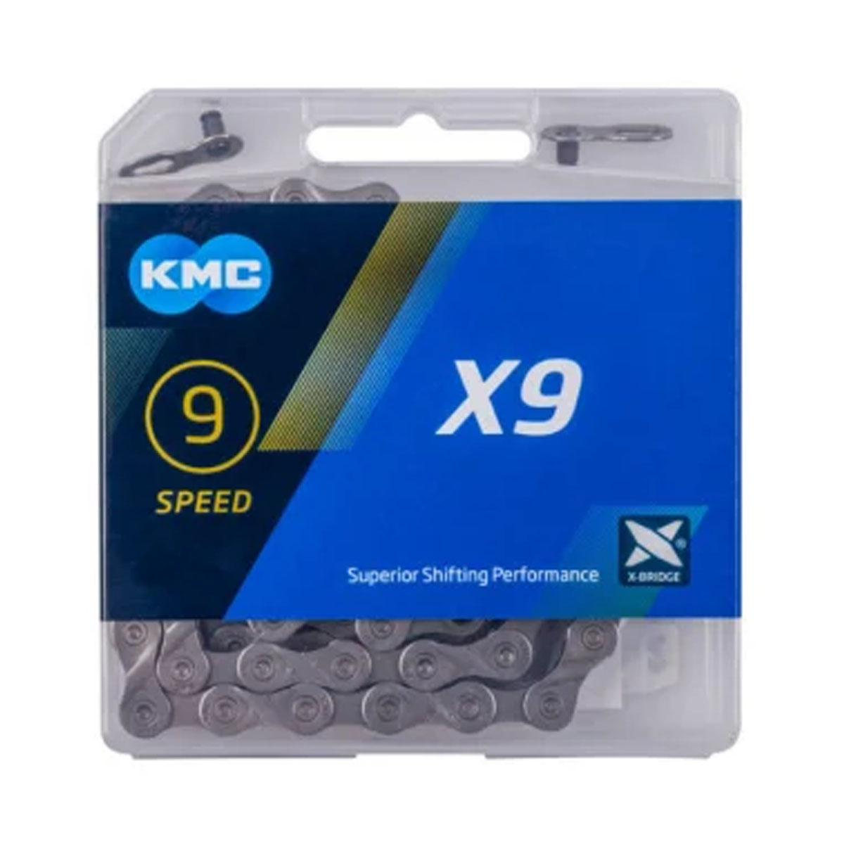 Цепь KMC X9 Silver/Grey